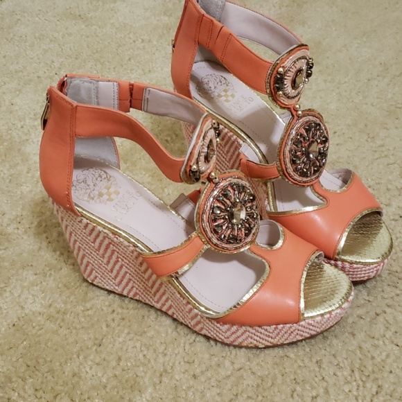 Vince Camuto Coral embellished wedges - Picture 1 of 6
